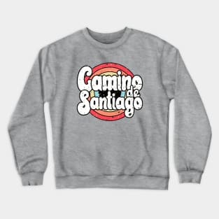 Camino de Santiago Ocean Rainbow Splattered Crewneck Sweatshirt